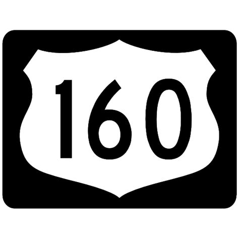 Highway 160 Sign With Black Border Magnet