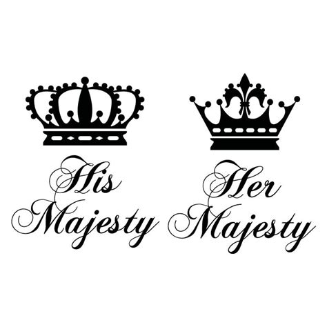 His And Her Majesty Crowns V2 Wall Sticker World Of Wall Stickers