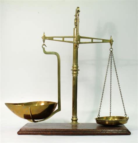 Sold Price Gilbert And Co Antique English Brass Balance Scale Invalid