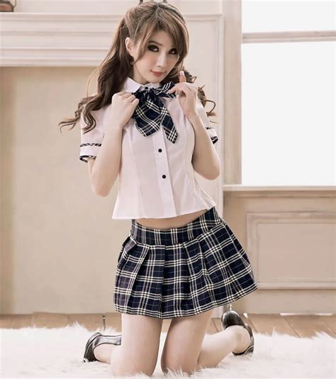 2017 New Sexy Lingerie Womens College Students Uniforms Costume