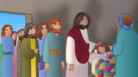 Jesus Heals Jairus Daughter Youtube Jairus Daughter Bible Stories