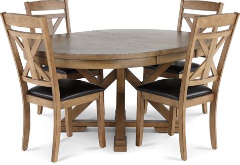 Mushroom 5 Piece Dining Set Grandview Rc Willey Furniture Store