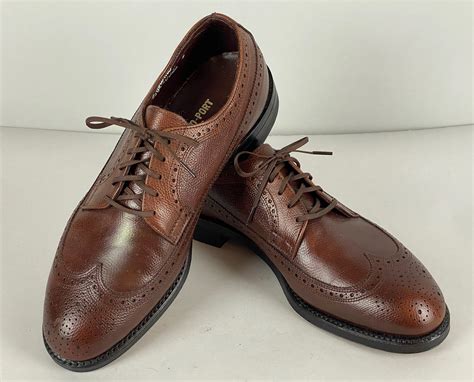 1950s “foot So Port” Mens Shoes Vintage 50s Cinnamon Brown Pebble