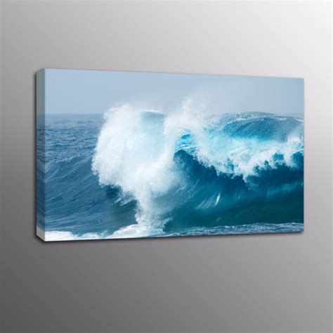 Modern Canvas Print Poster Art Blue Wave Wall Art Painting Home Decor