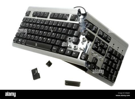 Broken Computer Keyboard Stock Photo Alamy