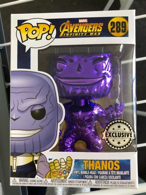 🤩 Funko Pops Thanos Infinity War Purple Chrome 🤩 Mejor Precio