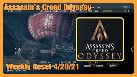 Assassin S Creed Odyssey Weekly Reset 4 20 21 YouTube