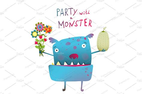 Cute and Funny Monster Congratulates | Pre-Designed ...