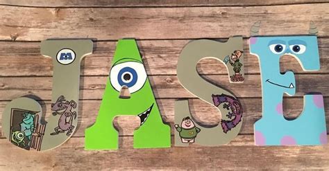 Monsters Inc Wooden Letters Done By We Reoffthehook Monsters Inc