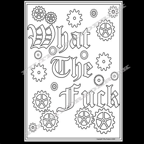 Printable Dirty Word Swearing Coloring Pages For Relaxing And Etsy