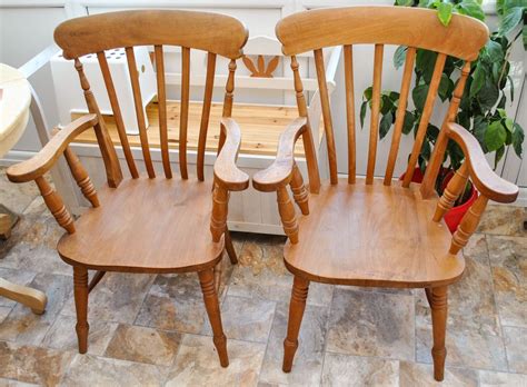 Check spelling or type a new query. 2 Solid Heavy Pine Kitchen Dining Chairs in a Very Good ...