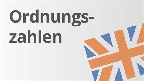 The rules for the written words are the same as those of ordinal numbers (we use a hyphen for tens and for hundreds, thousands and millions, we use and). Englisch: Die Ordnungszahlen - ordinal numbers | Englisch ...