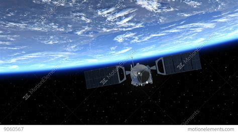 Satellite Orbiting Earth Stock Animation 9060567