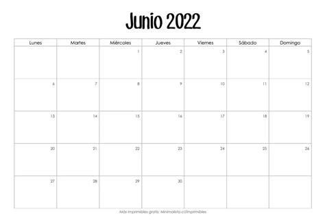 Calendarios Junio De 2022 Para Imprimir Michel Zbinde