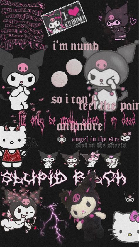 Kuromi Gothic Wallpaper Sanrio Kuromi Aesthetic Goth Артбуки