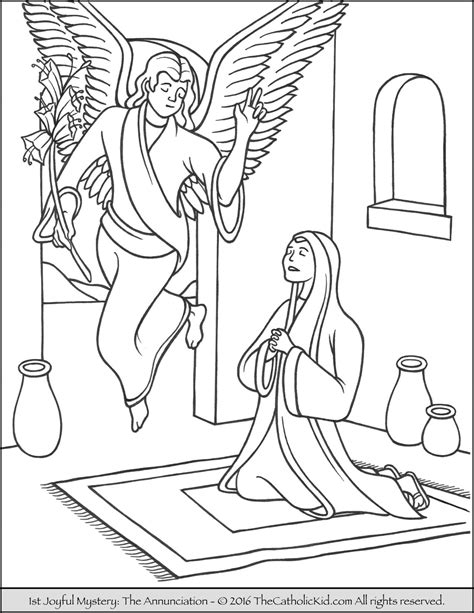 Joyful Mysteries Rosary Coloring Pages The Catholic Kid