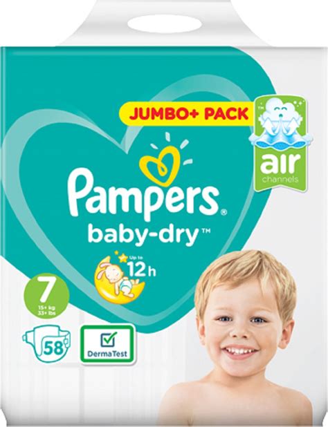 Pampers Baby Dry Size 7 Jumbo Pack 58 Xl Office Solutions