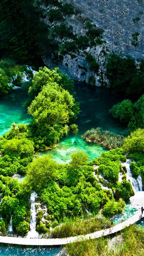 Beautiful Nature Wallpaper For Mobile Plitvice Lakes National Park Nature Mobile Wallpaper