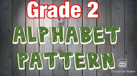 Generate a random spelling alphabet on the fly to help you spell a word more clearly. Grade 2 Alphabet pattern - YouTube