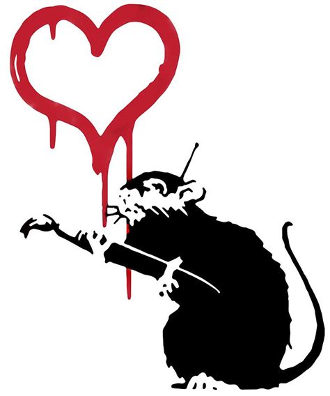 Banksy Love Rat Digital Art By Banksy Pixels