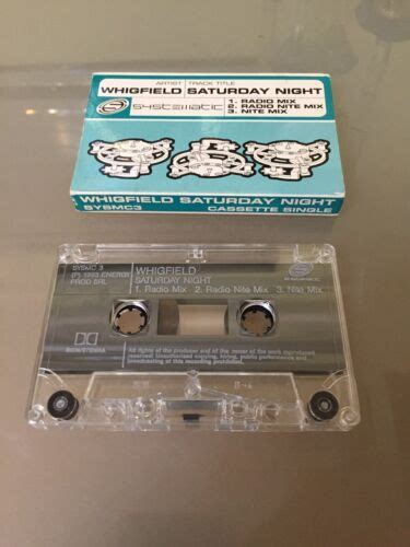Whigfield Saturday Night Sysmc3 Music Cassette Tape 1994 Vg Tested
