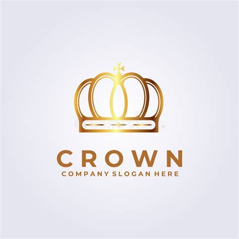 Metal Gold Crown Luxurious Logo Vector Illustration Design Isolated