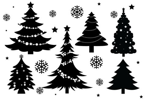 Christmas Tree Silhouette Vectors 98956 Vector Art At Vecteezy