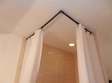 Rod materials, commonly, are the metal kinds such as brass, chrome, and stainless steel. 25 Best Ideas L Shaped Shower Curtain Rods | Curtain Ideas