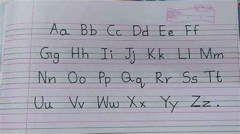 Alphabets Writing In Four Lines Note Bookhow To Write English Capital