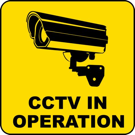 Cctv In Operation Sign F7129 By