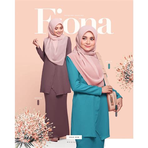 Baju Kurung Moden Ala Kebaya New Collection Kurung Fiona Warna 2 By