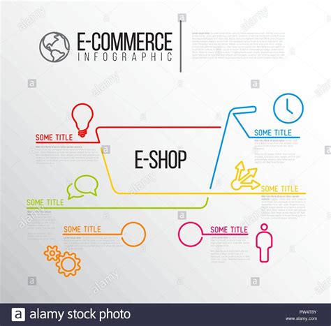 Vector ECommerce EShop Infographic Report Template Made intended for