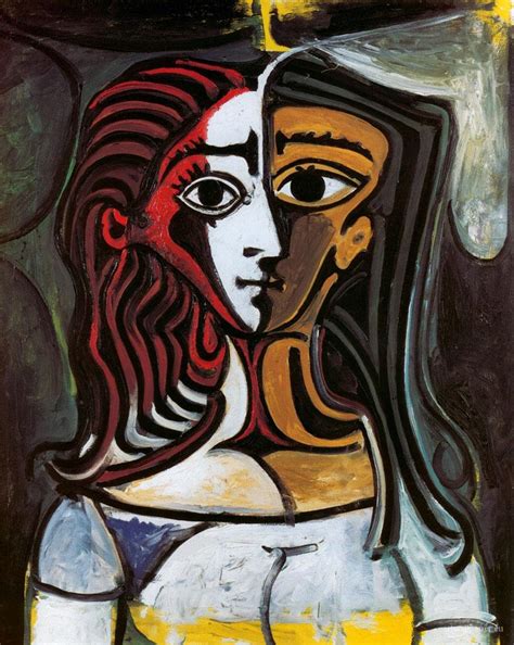 2020 Pablo Picasso Abstract Art Two Faces Of The Girloil Painting