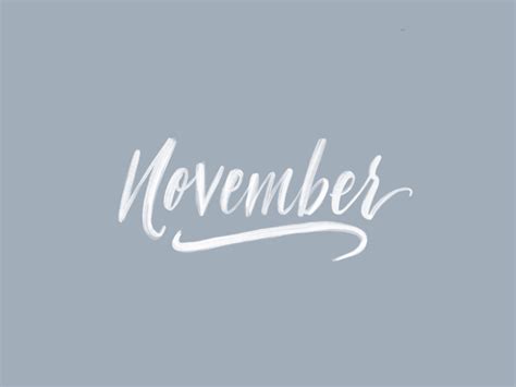 Welcome November With Beautiful Hand Lettering