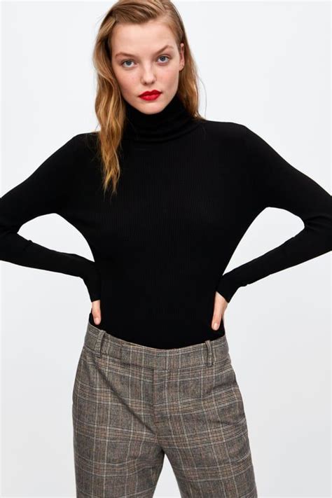 Image 3 Of Ribbed Turtleneck Sweater From Zara Turtle Neck
