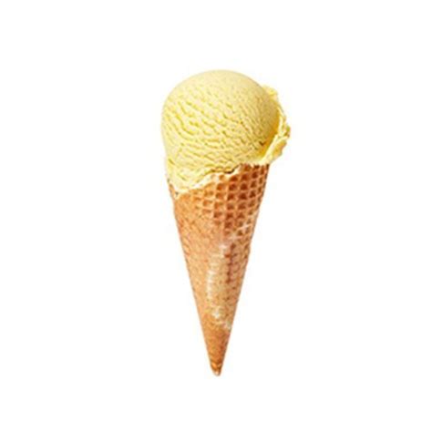 Delicious Ice Cream Cone With Yellow Colour And Mango Flavor Months Shelf Life Age Group