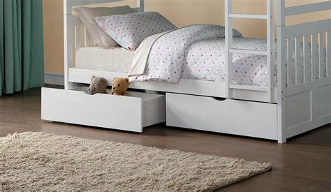 Homelegance Galen Twin Over Twin Bunk Bed White B2053w 1 At