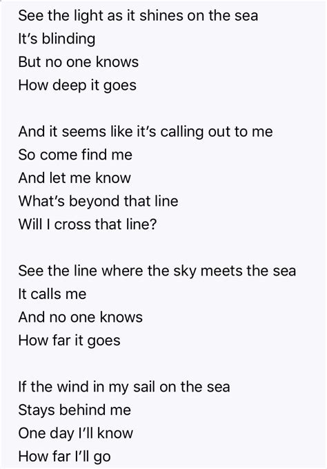 Moana Disney Song How Far Ill Go Lyrics