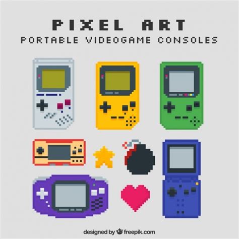 Pixel Style Consoles Vector Free Download