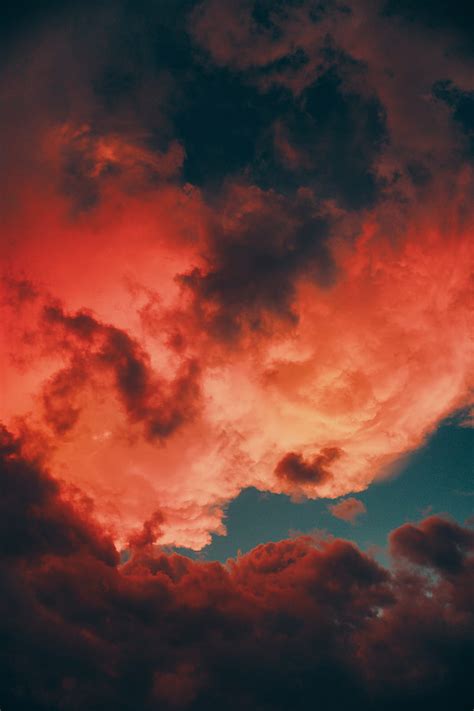 Clouds Dark Red Sky Twilight Hd Phone Wallpaper Peakpx