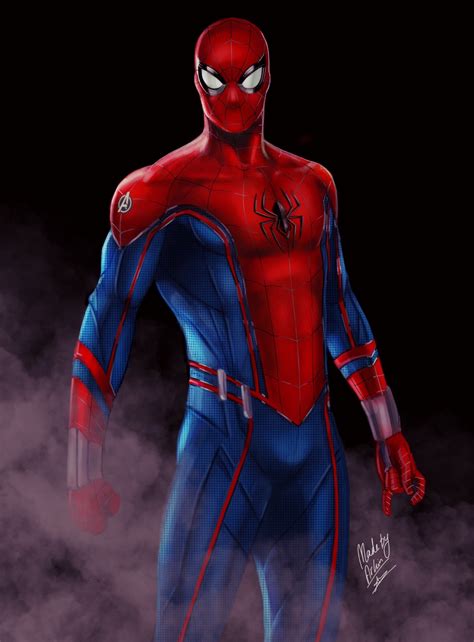Artstation Spiderman Mcu Suit Redesign