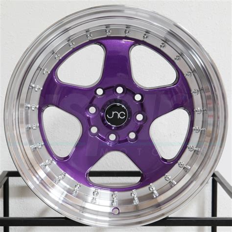 16x9 Jnc 010 4x1004x1143 15 Candy Purple Machine Lip Wheels Rims Set4 731 Wheels