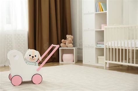 Cute Baby Room Interior With Stylish Furniture And Toys Stock Image