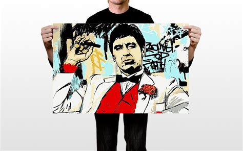 Al Pacino Scarface Classic Movie Legend Graphic Print Wall Art Etsy