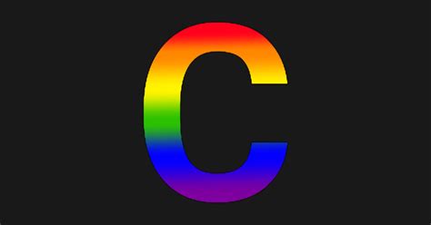 Rainbow Letter C Rainbow T Shirt Teepublic