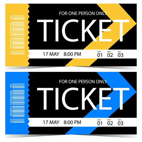 Ticket Mockup Design Modern Trendy Bright And Creative Event
