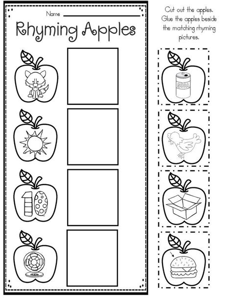 Apple Themed Worksheets Kindergarten