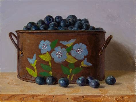 Blueberries Daily Painting Small Work Of Art Still Life A Painting A