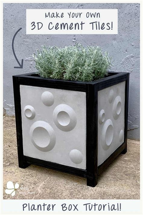Make A Planter Box Using Cement Tiles That You Make These Are Easy To