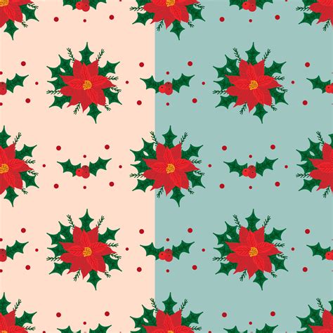 Red Poinsettia Vector Pattern 169778 Vector Art At Vecteezy